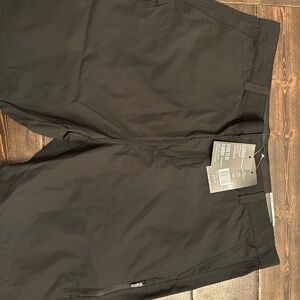 Black Stretch Cargo Shorts